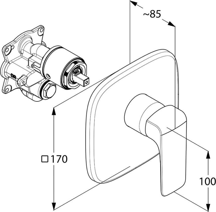 Смеситель Kludi Ameo для душа 416550575 - 1