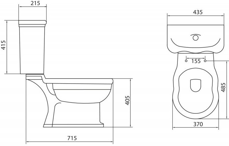 Унитаз-компакт BelBagno Boheme, вертикальный выпуск - 2