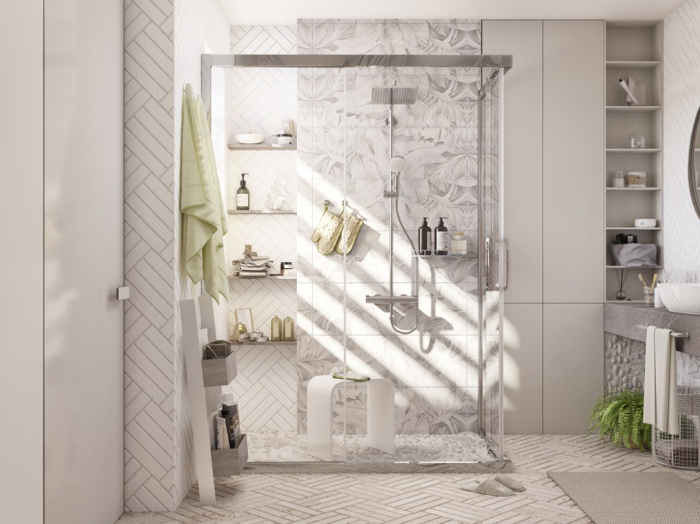 Душевой уголок STWORKI Карлстад DE019RC90120200CH 120x90 см профиль хром глянец 3GW045TTKK000 - 1