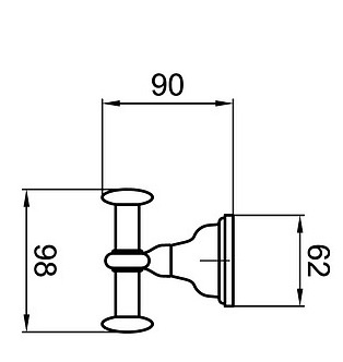 Крючок Webert Ottocento  AM500401065 - 1