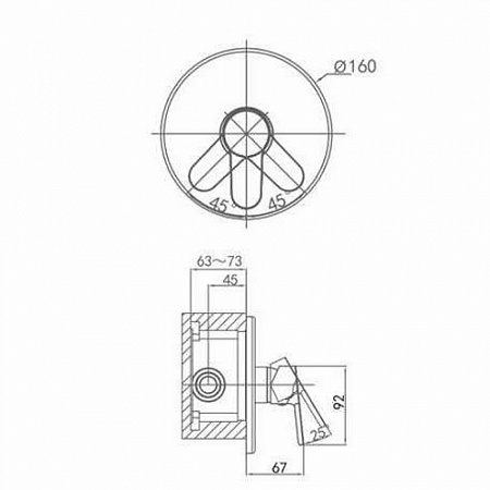 Смеситель для душа D&K DA1395201 - 1