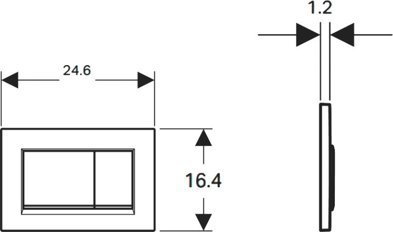 Кнопка смыва Geberit Sigma 30 белая, матовый лак 115.883.01.1 - 3