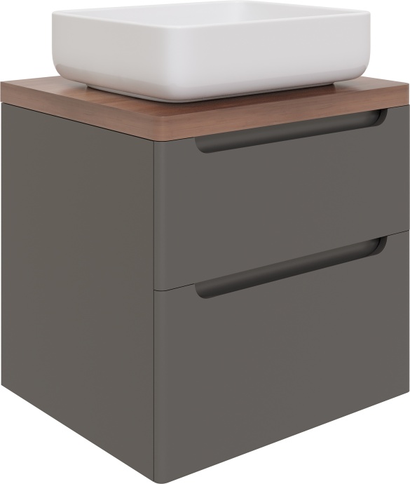 Тумба с раковиной STWORKI Берген 60 серая со светлой столешницей, Soul 1 549454 - 6