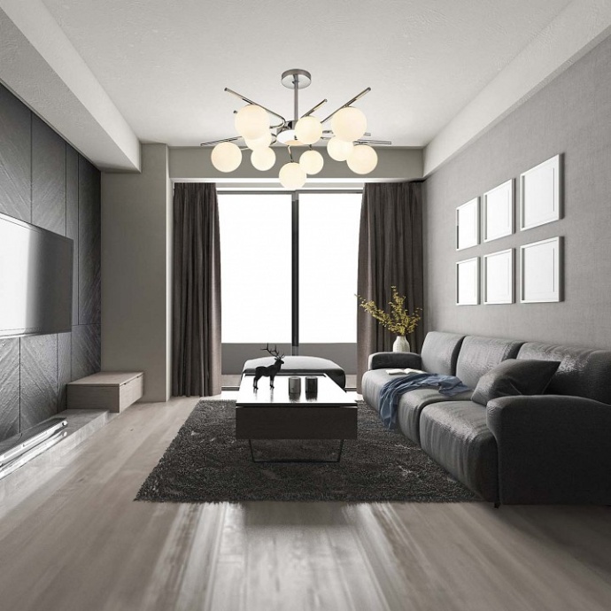 Люстра на штанге Escada Sphere 642/10P Silver - 1