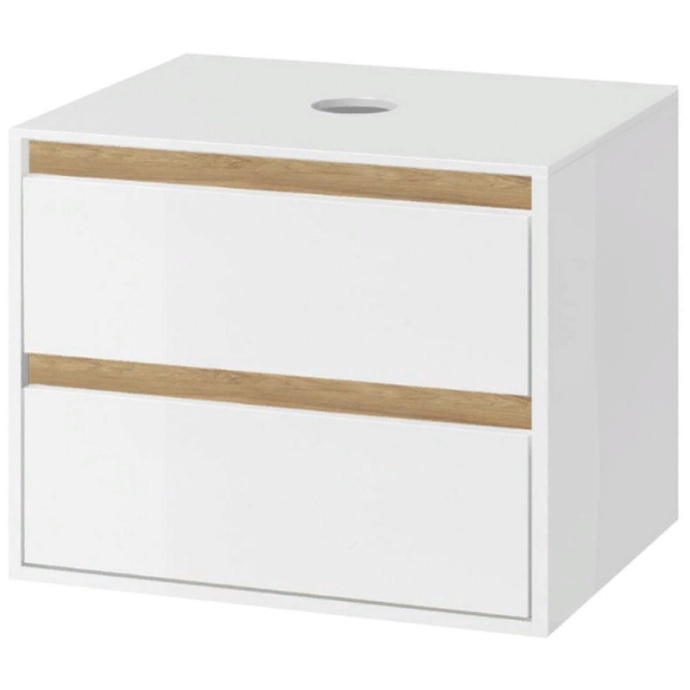 Тумба под накладную раковину Excellent Tuto 60 белый - светлое дерево  MLEX.0104.600.WHBL - 0