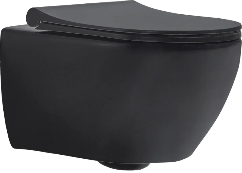 Унитаз подвесной beWash Bogen черный матовый с функцией биде и сиденьем микролифт 88303270 - 0