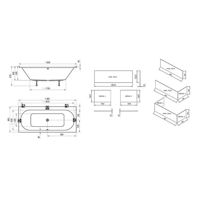 Боковая панель Ravak City X000001109 80 R для ванны сатиновое дерево - 2