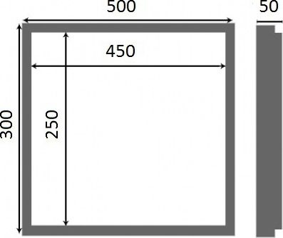 Люк настенный Люкер К 30x50 - 7