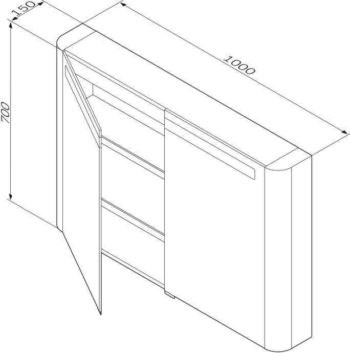 Зеркало-шкаф AM.PM Sensation 100 мятный M30MCX1001GG - 6