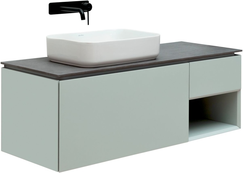 1.21006.PWM INFINITY Тумба 120 L 1+1, рapyrus white matt (274256) - 1