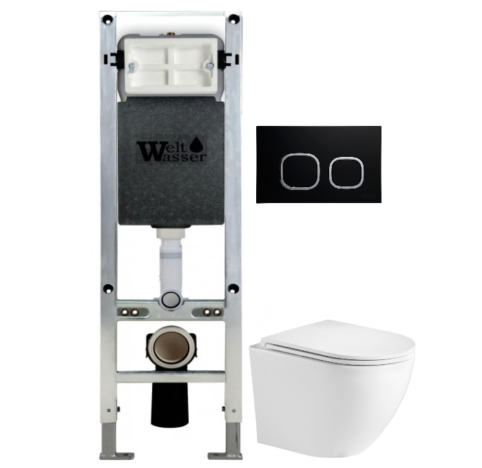 Комплект Weltwasser AMBERG 350 ST + MERZBACH 004 GL-WT + AMBERG RD-BL  10000006542 - 0