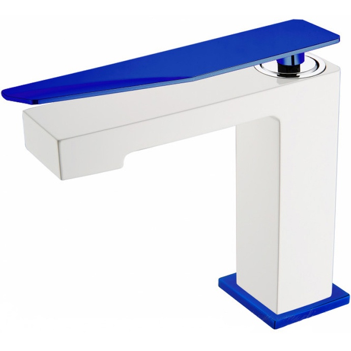 Смеситель для раковины Boheme Q белый с синим 141-WUW.2 - 0