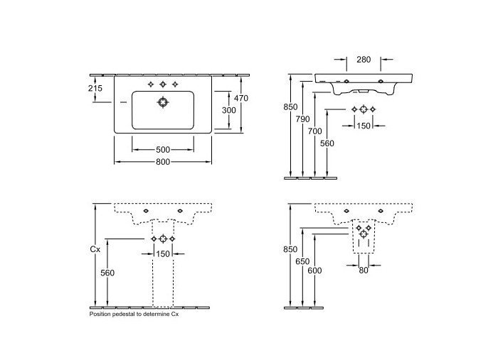 Подвесная раковина Villeroy & Boch Subway 2.0 (7175 A0 R1) 7175A0R1 - 1