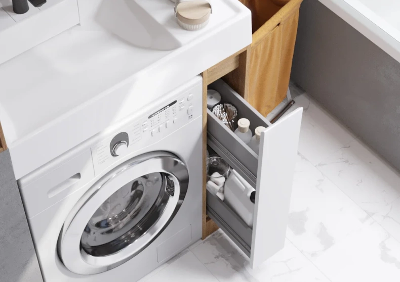 Тумба с раковиной Aquaton Лондри 20 светлое дерево-белый 1A2671K2LH0C0 - 6