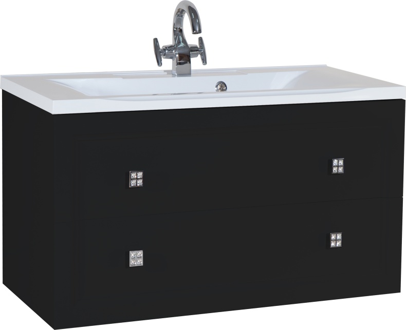 Тумба для комплекта Bellezza Милан 90 черная 4638215270046 - 0