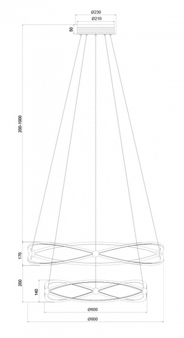 Подвесной светодиодный светильник Maytoni Weave MOD062PL-L103CH3K - 7