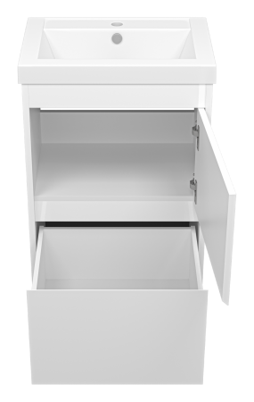 Тумба с раковиной Misty Алиса 50 белая глянцевая УТ000011550 - 1