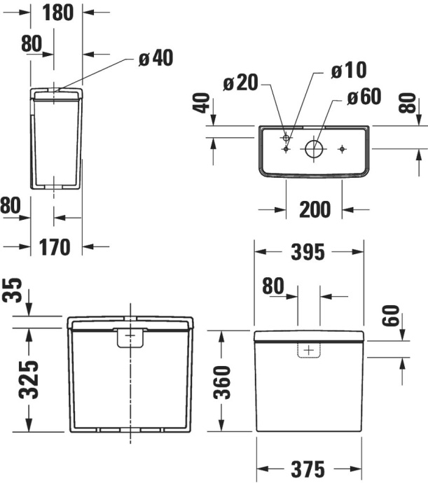 Бачок для унитаза Duravit D-Neo (0944100005) - 2