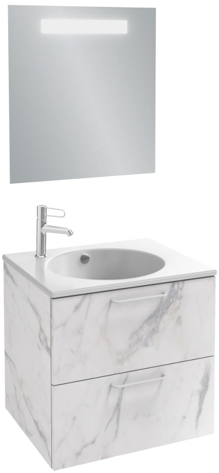 Тумба под раковину Jacob Delafon Odeon Rive Gauche 60 белый - хром EB2520-R5-NR4 - 1