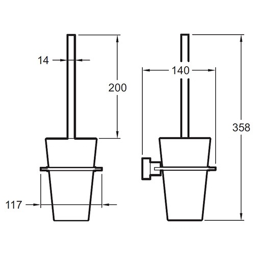 Ершик Jacob Delafon Eo E77871-CP - 1