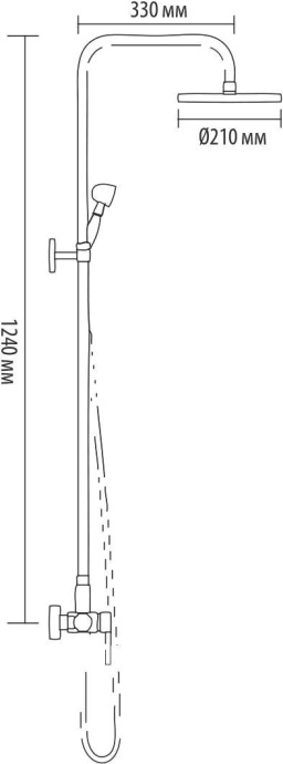 Душевая стойка Bronze de Luxe Windsor  10118/1R - 6