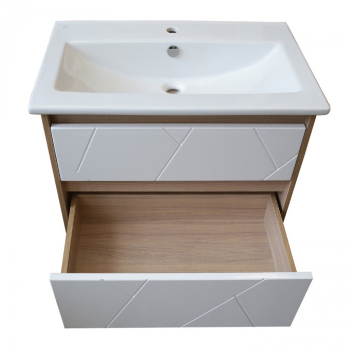 Тумба ASB-Mebel подвесная Диана 60 White под умывальник Элина 60 белый 12027 - 1