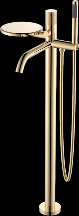 Смеситель напольный для ванны Boheme Stick золото 129-GG.2 - 0