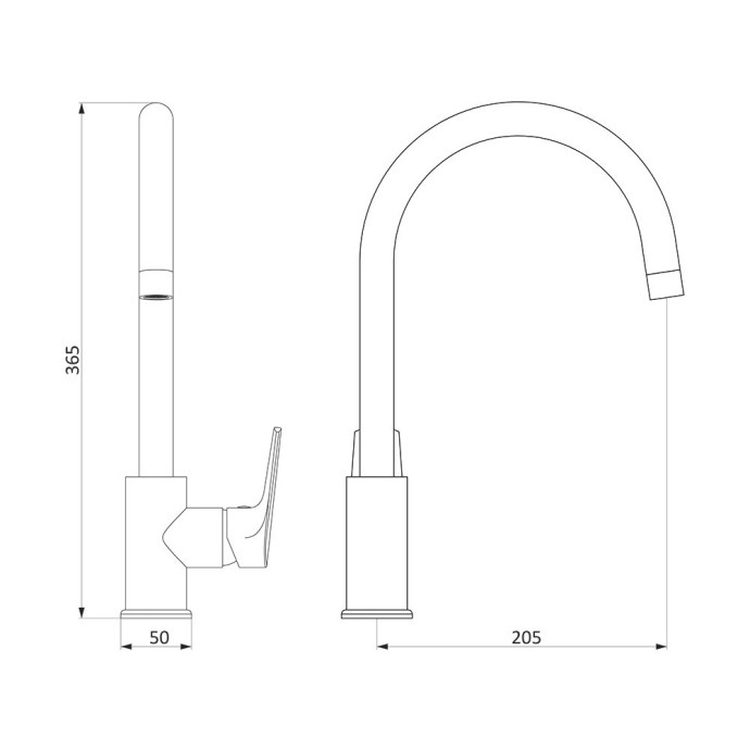 Смеситель Damixa RedBlu Origin Balance 790730000 белый, для кухонной мойки - 3