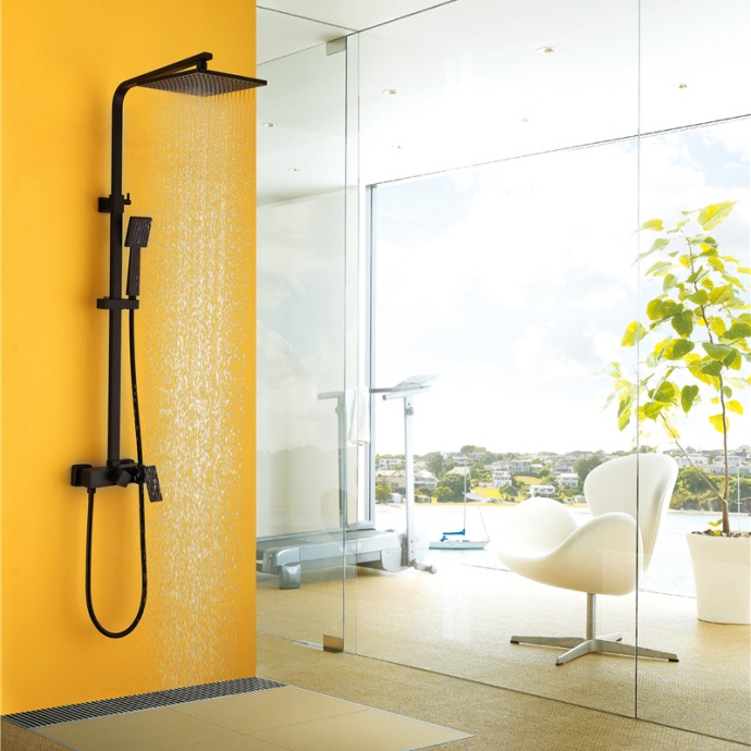 Душевая стойка ABBER Daheim черный матовый  AF8220B - 1