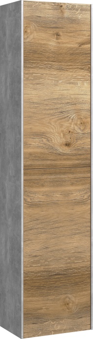 Шкаф-пенал Aqwella 5 stars Mobi 35 бетон светлый, дуб балтийский - 0