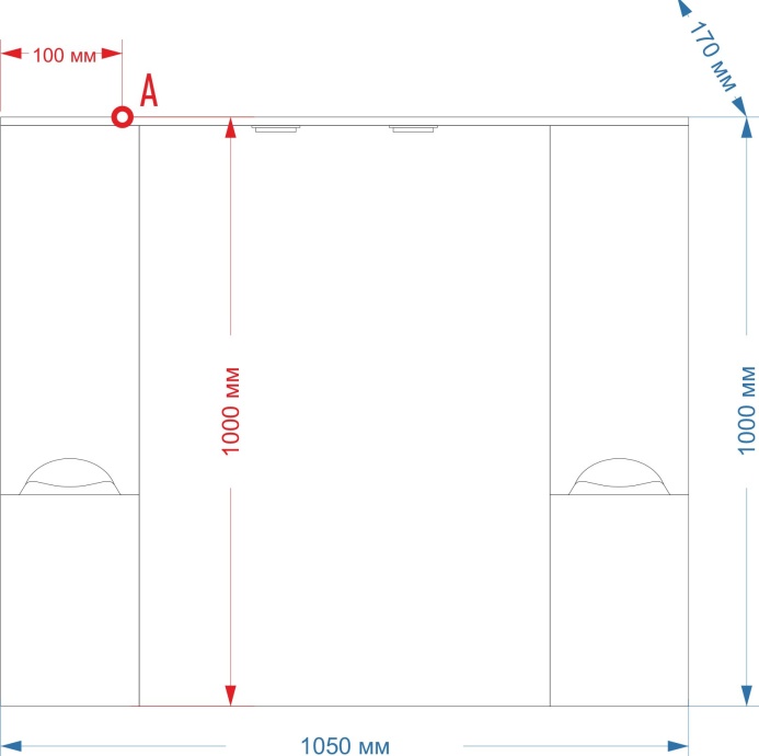 Зеркало Misty Лорд 105 белая пленка П-Лрд04105-012Св - 2