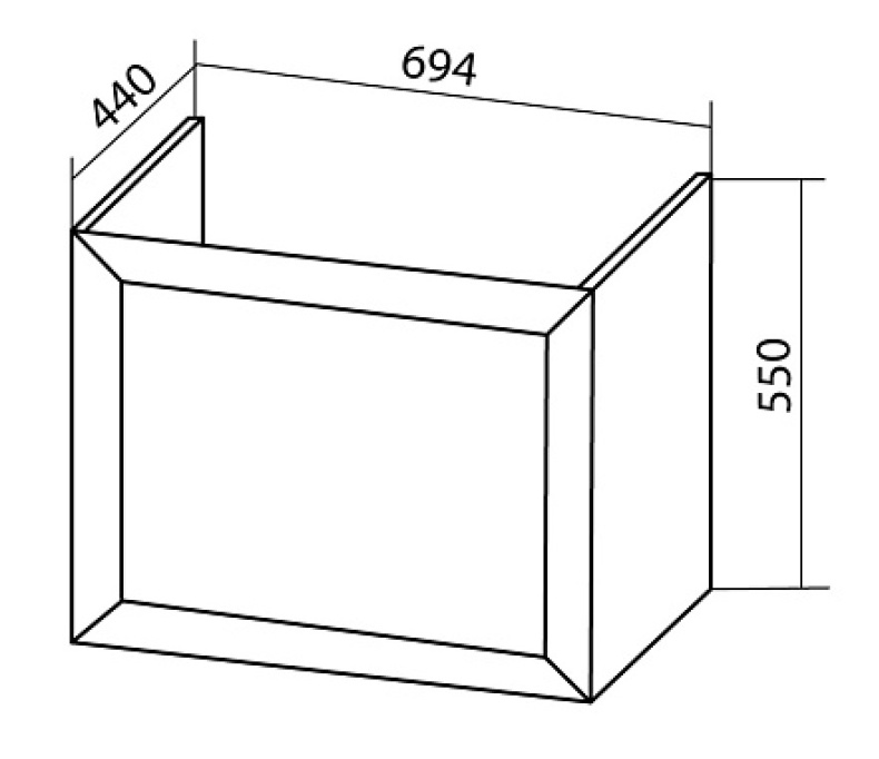 Тумба под раковину Бриклаер Берлин 70 оникс серый  4627125416149 - 7