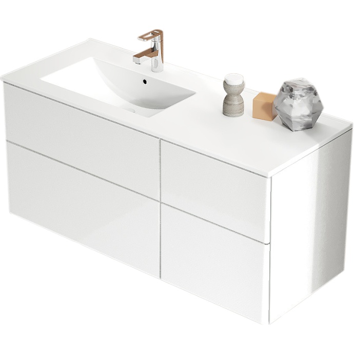 Тумба под раковину SanVit Лира 120 L белый глянец klira2120L - 0