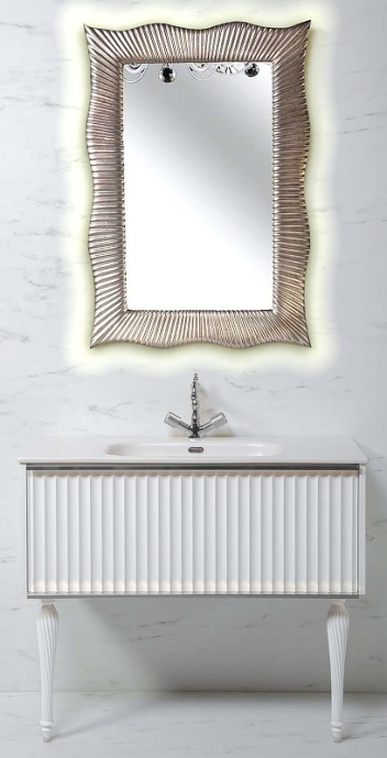 Тумба под раковину Armadi Art Vallessi Avangarde 100 белый - хром 843-100-WCR - 1