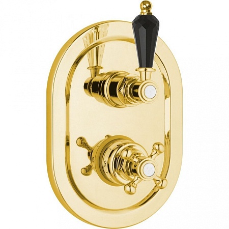 Ручка для смесителя Cezares Vintage золото, черный  VINTAGE-LDT-03/24-Sw-N - 1