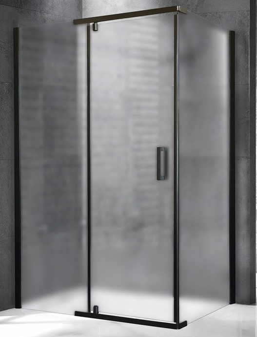 Душевой угол Royal Bath HPVD 110х80 профиль черный стекло матовое RB8110HPVD-C-BL - 0