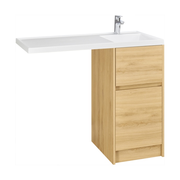 Фасад для тумбы Aquaton Лондри 40 светлое дерево  1A274901LH0C0 - 1