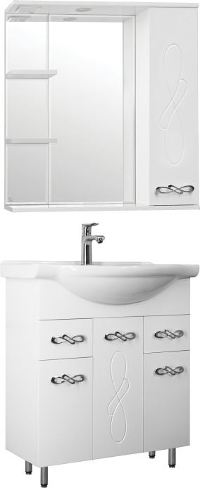 Тумба для комплекта Style Line Венеция 75 белая ЛС-00002282 - 1