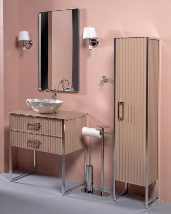 Шкаф-пенал Armadi Art Monaco R бежевый - хром 868-CPCR-R - 3