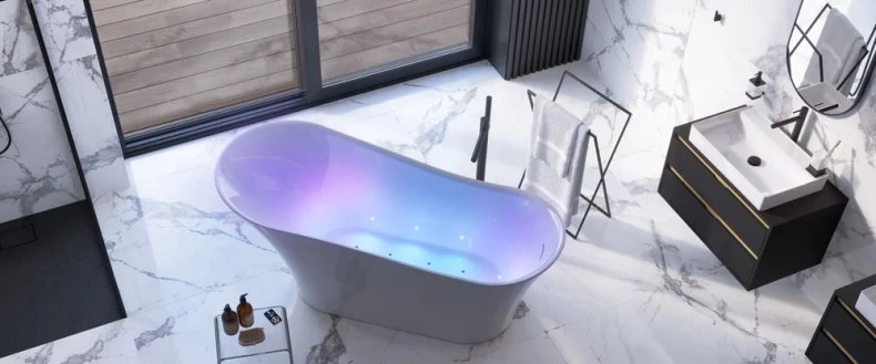 Смеситель напольный для ванны с душем Excellent Pi черный матовый AREX.1255BL - 2