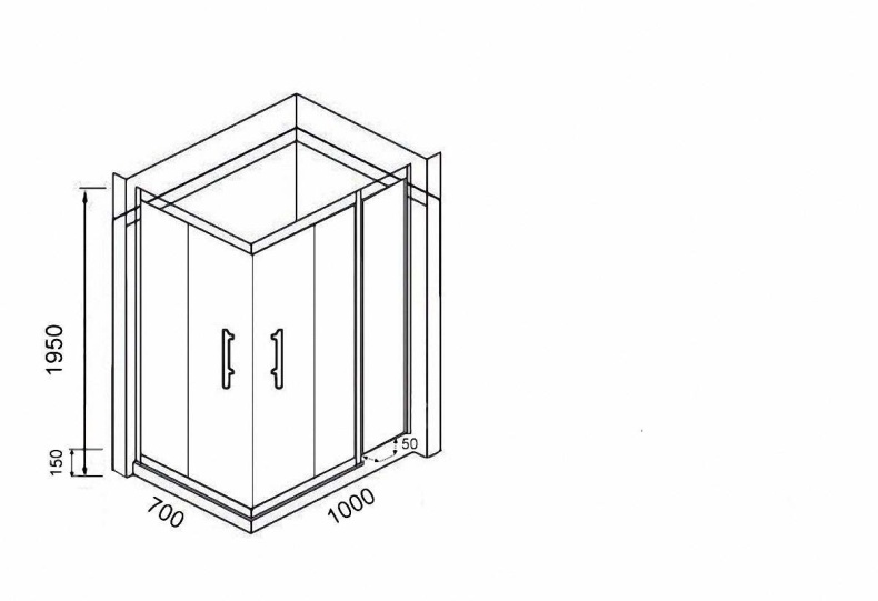 Душевой уголок Parly Quadro QZ71S L/R  QZ71S с поддоном - 5