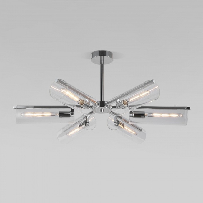 Люстра на штанге Eurosvet Trompeta 70144/6 хром - 0