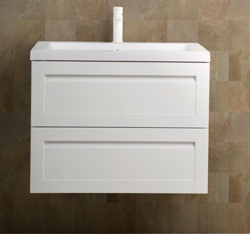 PLATINO База под раковину подвесная с двумя выкатными ящиками, Белый глянец AM-Platino-600-2C-SO-BL-Cer - 1