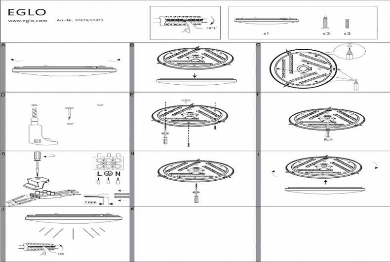 Накладной светильник Eglo ПРОМО Frania-S 97879 - 1
