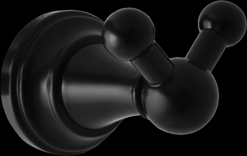 Крючок двойной Rav Slezak Morava черный матовый MKA0102CMAT - 0