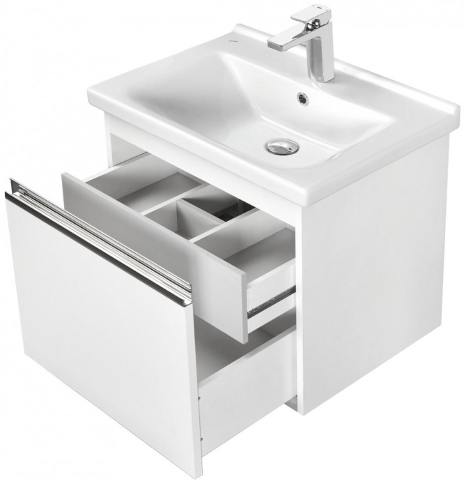 Тумба с раковиной Aquaton Капри 60 белый глянцевый 1A2301K1KP010 - 2