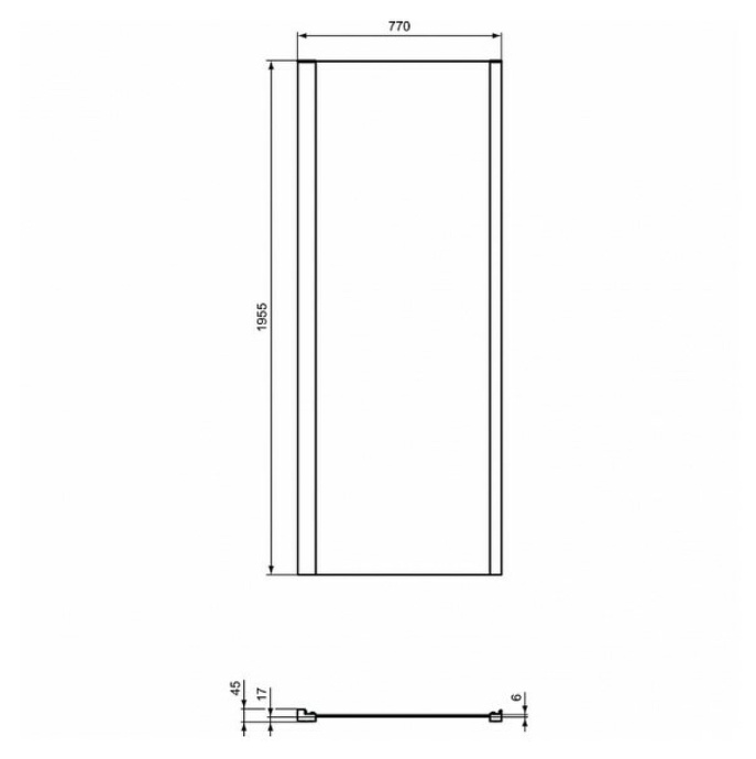Душевая стенка Ideal Standard Connect 80 черный  K9299V3 - 2