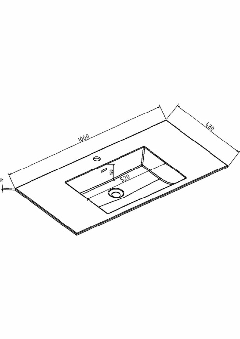 Мебельная раковина Vincea Chiara 100 белая VCB-13100W - 1