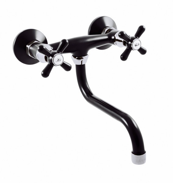 Смеситель для кухни Rav Slezak Morava retro черный матовый - хром MK101.5/21CMATC - 0