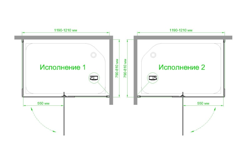 Душевой уголок Royal Bath HPVD 120х80 профиль белый стекло матовое RB8120HPVD-C - 3